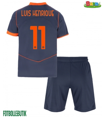 Inter Milan Luis Henrique #11 Tredjeställ Barn 2025-26 Kortärmad (+ Korta byxor)